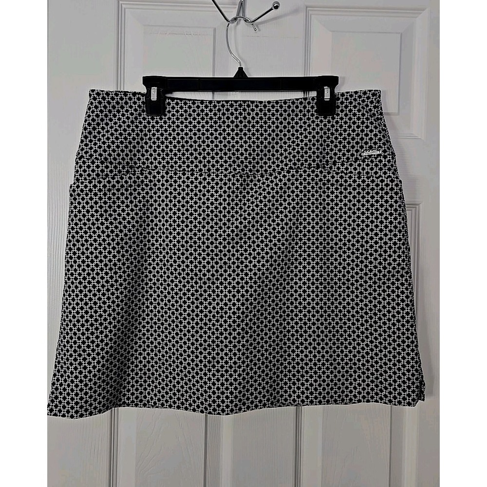 S.C. & Co XL Black & White Pull-On Skort‎ 2 Front Pockets Stretch